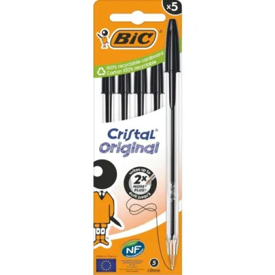 Caja de Bolígrafos de Tinta de Aceite Bic Cristal Original Caja de Bolígrafos de Tinta de Aceite Bic Cristal Original
