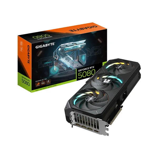 Gigabyte GeForce RTX 5080 GAMING OC 16GB GDDR7 Reflex 2 RTX AI DLSS4