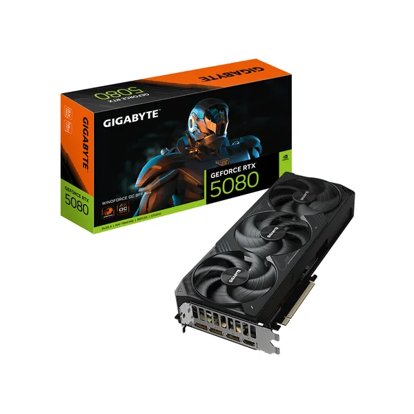 Gigabyte GeForce RTX 5080 WindForce 3 OC SFF 16GB GDDR7 Reflex 2 RTX AI DLSS4