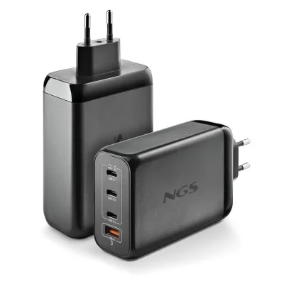 Ngs cargador ultrarapido240w 4 puertos 3usb-c 1 us Ngs cargador ultrarapido240w 4 puertos 3usb-c 1 us