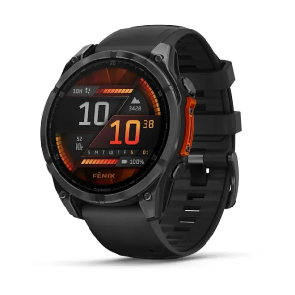 Garmin Fenix 8 AMOLED 47mm Reloj Smartwatch Gris con Correa de Silicona Negra