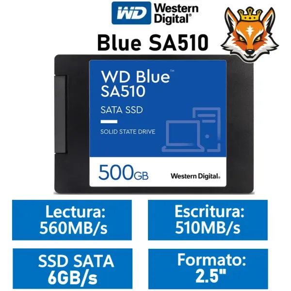 Western Digital WD Blue SA510 500GB SSD 2.5" SATA 6GB/s 560MB/s