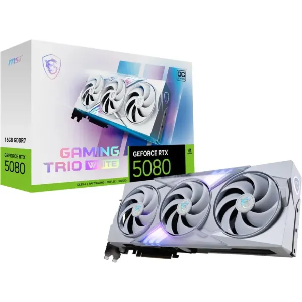 MSI Gaming TRIO White GeForce RTX 5080 16GB OC GDDR7