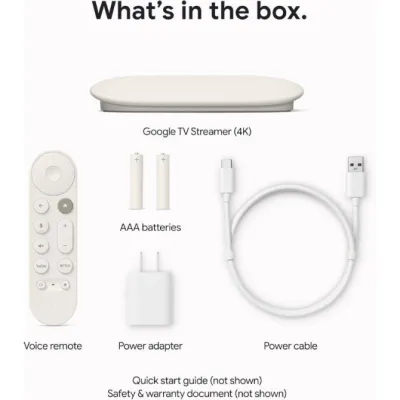 Google Chromecast con Google TV Streamer 4K/ Blanco Google Chromecast con Google TV Streamer 4K/ Blanco