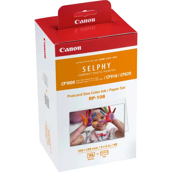 Canon RP-108 108 Hojas de Papel + Tinta para Impresora Canon Selphy