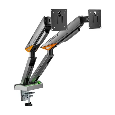 AISENS DT38TSRRGB-349 Soporte de mesa RGB para monitor de 2 AISENS DT38TSRRGB-349 Soporte de mesa RGB para monitor de 2