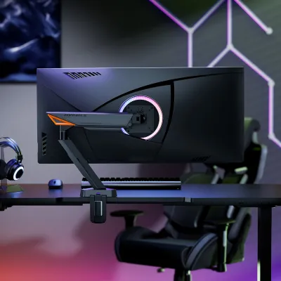 AISENS DT49TSRRGB-347 Soporte de mesa RGB Gaming para monitor