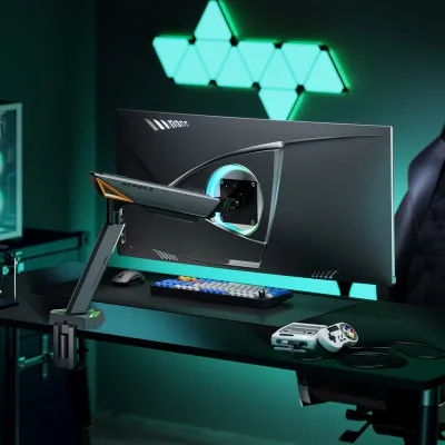 AISENS DT49TSRRGB-347 Soporte de mesa RGB Gaming para monitor