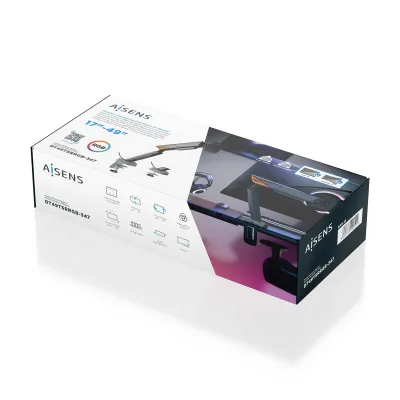 AISENS DT49TSRRGB-347 Soporte de mesa RGB Gaming para monitor