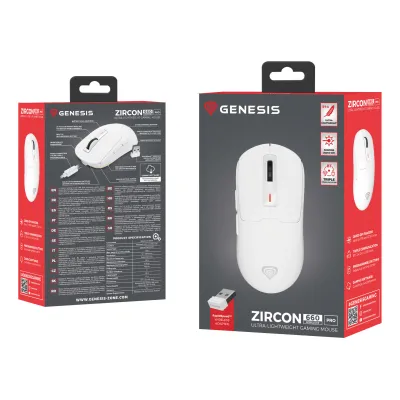 GENESIS NMG-2194 Ratón Gaming Blanco Bluetooth 2600Dpi 6