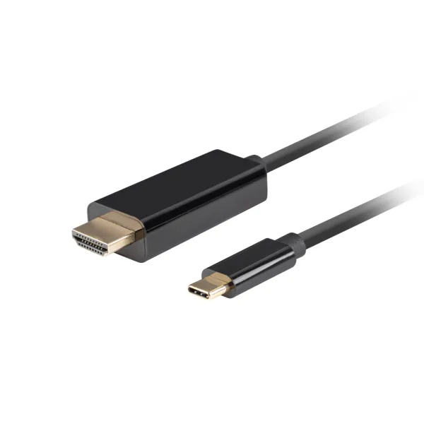 Lanberg CA-CMHD-10CU-0010-BK adaptador de cable de vídeo 1 m USB Tipo C HDMI Negro