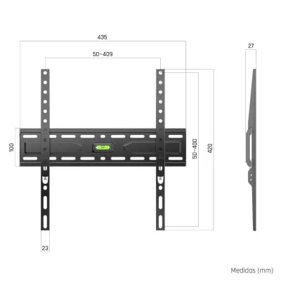 Iggual sptv11-l soporte tv 21"-75" 45kg pared fijo