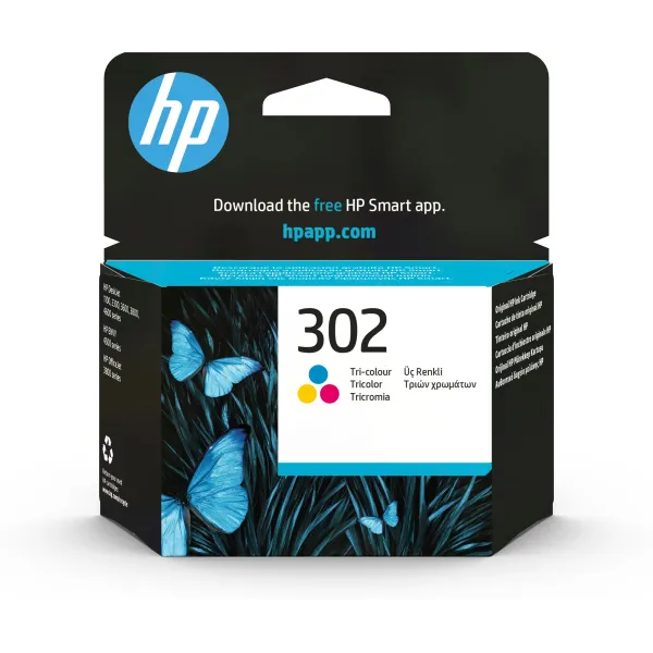 HP 302 Tricolor F6U65AE - Cartucho de Tinta Original