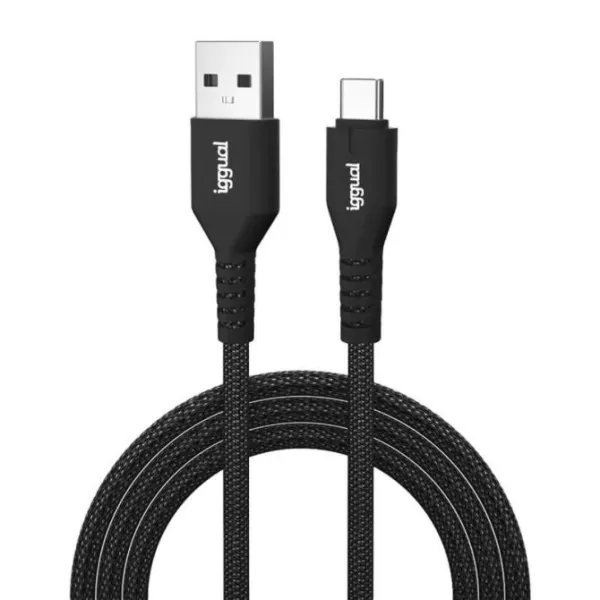 Iggual cable usb-a a tipo c 3a 100 cm trenzado
