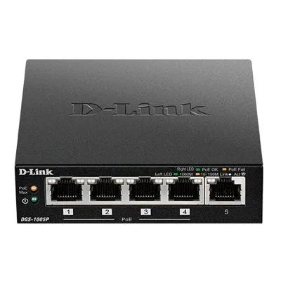 Switch D-Link DGS-1005P 5 Puertos/ RJ-45 10/100/1000 PoE