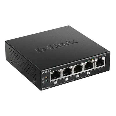 Switch D-Link DGS-1005P 5 Puertos/ RJ-45 10/100/1000 PoE