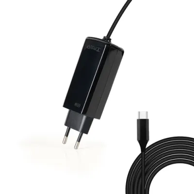 Cargador Automatico Portatil Gan Usb-c Pd 65w Cubico Negro Tooq