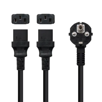 Cable Alimentacion Cee7/m A 2xc13/h 3 M Nanocable