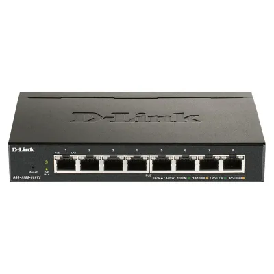 D-Link DGS-1100-08PV2/E Switch 8 Puertos Gigabit PoE