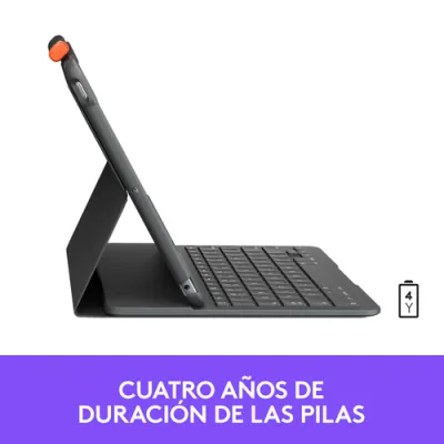 Logitech Slim Folio Funda con Teclado Bluetooth Gris para iPad