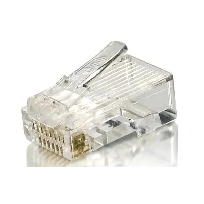KIT 100 CONECTORES RJ45 EQUIP CATEGORIA 6 CON GUIA 121141