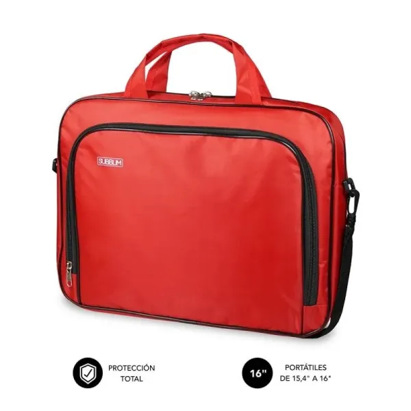 Subblim Oxford Maletín Rojo para Portátil hasta 16"