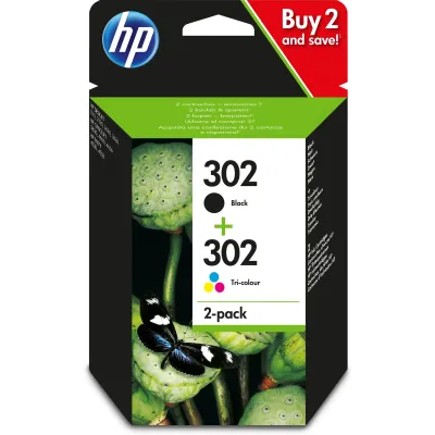 HP 302 Multipack Negro y Tricolor X4D37AE - Cartuchos de Tinta
