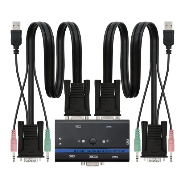 Nanocable Switch KVM VGA/USB/Jack 3.5mm