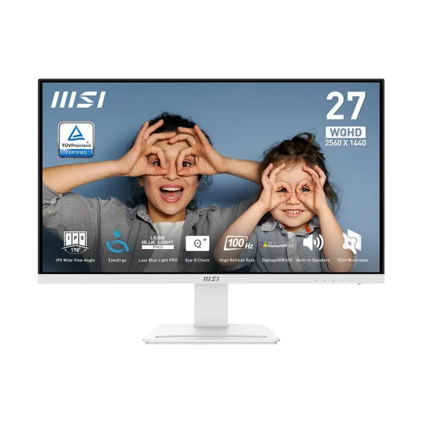 MSI Pro MP273QW E2 pantalla para PC 68,6 cm (27") 2560 x 1440 Pixeles Wide Quad HD Blanco