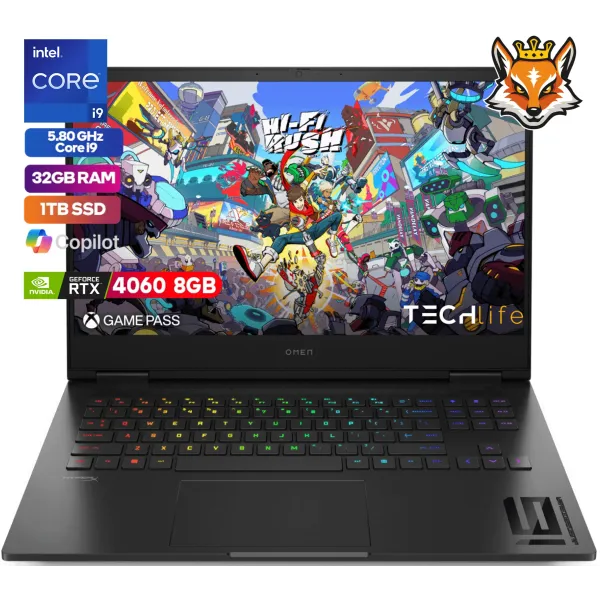 HP OMEN 16-wf1032ns Intel Core i9-14900HX 32GB 1TB RTX 4060 8GB 16.1" FreeDOS