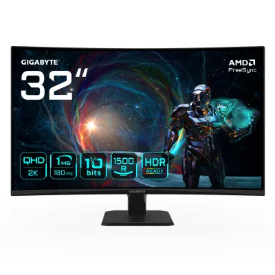 GIGABYTE GS32QCA 31.5" Monitor Curvo para Gaming QHD - 2560 x GIGABYTE GS32QCA 31.5" Monitor Curvo para Gaming QHD - 2560 x