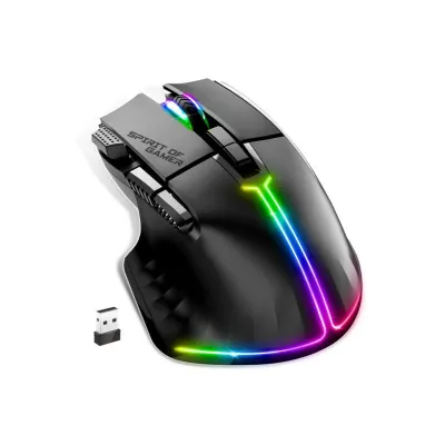 Spirit of gamer ratón inalambrico pro m5 black