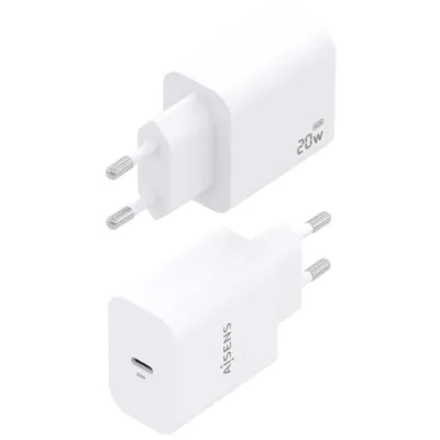 Cargador de Pared GaN Aisens A110-0938/ 1xUSB Tipo-C/ 20W/