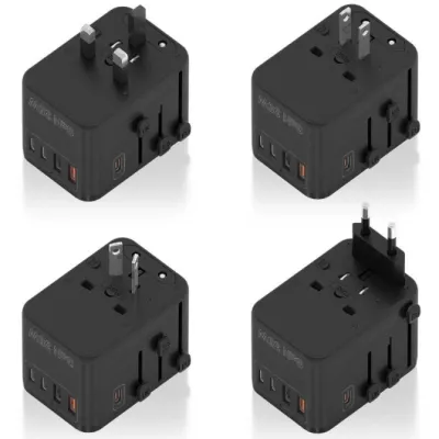 Cargador de Pared Universal GaN Aisens ASPS-2A3C09-BK/ Toma de