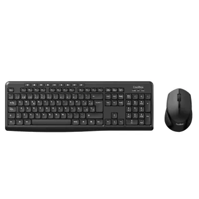 Teclado + Raton Wireless Negro Coo-ktr-03w Coolbox