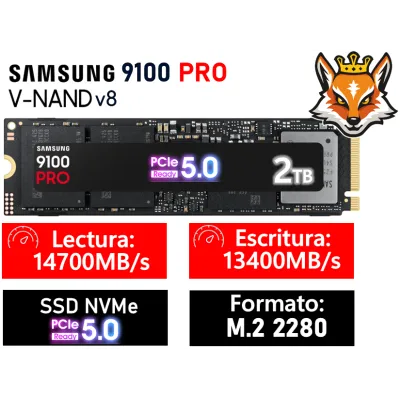 Samsung 9100 PRO 2TB SSD M.2 PCIe 5.0 x4 NVMe 2.0 a 14700 MB/s