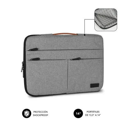 Subblim Funda Air Padding 360 Sleeve Light Grey para Portátil Subblim Funda Air Padding 360 Sleeve Light Grey para Portátil