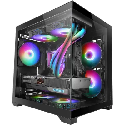 MARS GAMING MC-VIEW2 Negra Caja Gaming MicroATX Cristal MARS GAMING MC-VIEW2 Negra Caja Gaming MicroATX Cristal