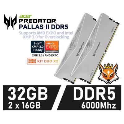 Acer Predator Pallas II Silver KIT 32GB DDR5 a 6000MHz 32GB