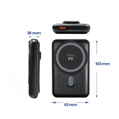 Ewent Power Bank Mag SAFE de 22.5W y 10,000 mAh Carga