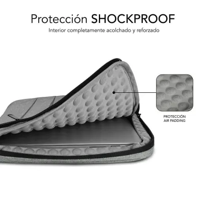 Subblim Funda Air Padding 360 Sleeve Light Grey para Portátil Subblim Funda Air Padding 360 Sleeve Light Grey para Portátil