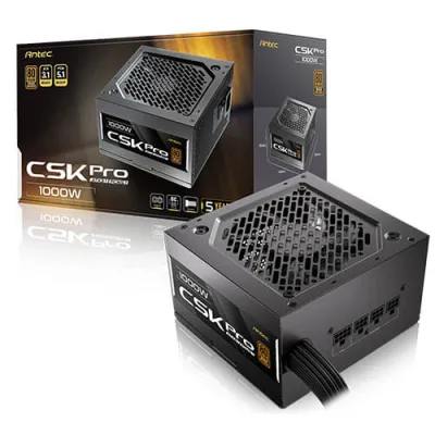 Antec CSK 1000 PRO 1000w 80+Bronze ATX 3.1 PCIe 5.1 Fuente Semi Antec CSK 1000 PRO 1000w 80+Bronze ATX 3.1 PCIe 5.1 Fuente Semi