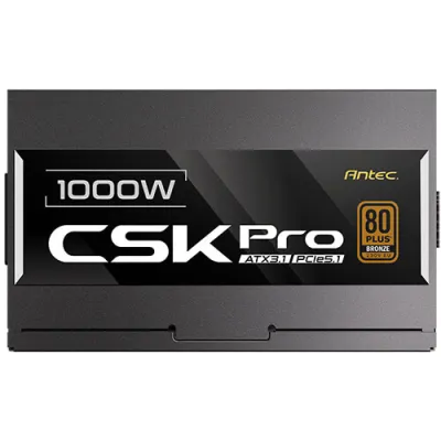 Antec CSK 1000 PRO 1000w 80+Bronze ATX 3.1 PCIe 5.1 Fuente Semi Antec CSK 1000 PRO 1000w 80+Bronze ATX 3.1 PCIe 5.1 Fuente Semi