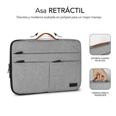 Subblim Funda Air Padding 360 Sleeve Light Grey para Portátil Subblim Funda Air Padding 360 Sleeve Light Grey para Portátil