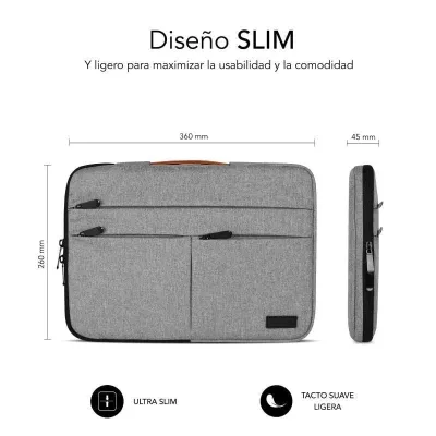 Subblim Funda Air Padding 360 Sleeve Light Grey para Portátil Subblim Funda Air Padding 360 Sleeve Light Grey para Portátil