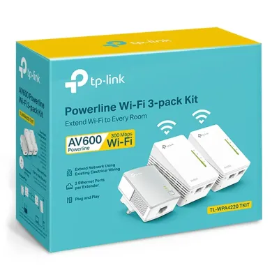 Adaptador Powerline TP-Link WPA4220TKit 500Mbps/ Alcance 300m/ Adaptador Powerline TP-Link WPA4220TKit 500Mbps/ Alcance 300m/