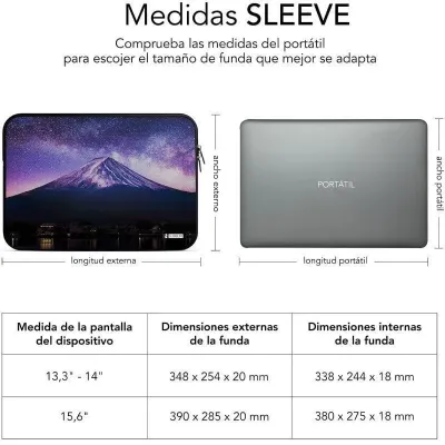 Subblim Neopreno Trendy Sleeve Neo Mountain Funda para Portátil