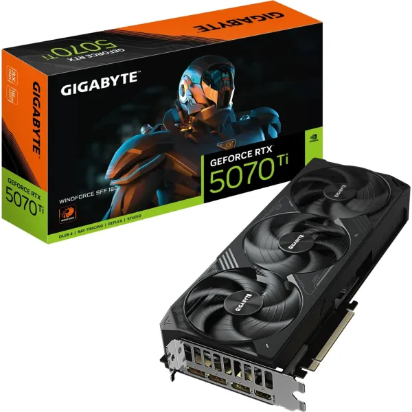 Gigabyte GeForce RTX 5070 Ti WindForce 3 16GB GDDR7 Reflex 2 RTX AI DLSS4
