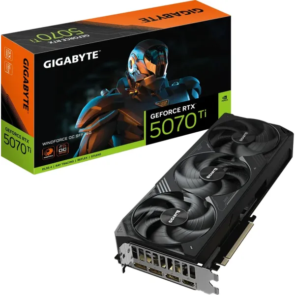 Gigabyte GeForce RTX 5070 Ti WindForce 3 OC 16GB GDDR7 Reflex 2 RTX AI DLSS4