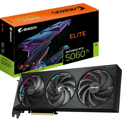 Gigabyte AORUS GeForce RTX 5060 Ti Elite RGB OC 16GB GDDR7 Gigabyte AORUS GeForce RTX 5060 Ti Elite RGB OC 16GB GDDR7